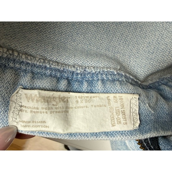 Wrangler-80s/90s Vtg, Light Blue, High Rise, Cowboy Cut, Women's Jeans. Sz-9x36 - Picture 7 of 10